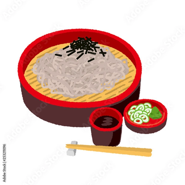 Obraz ざるそばのイラスト