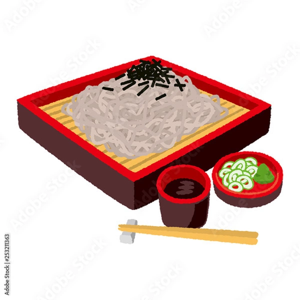 Obraz ざるそばのイラスト