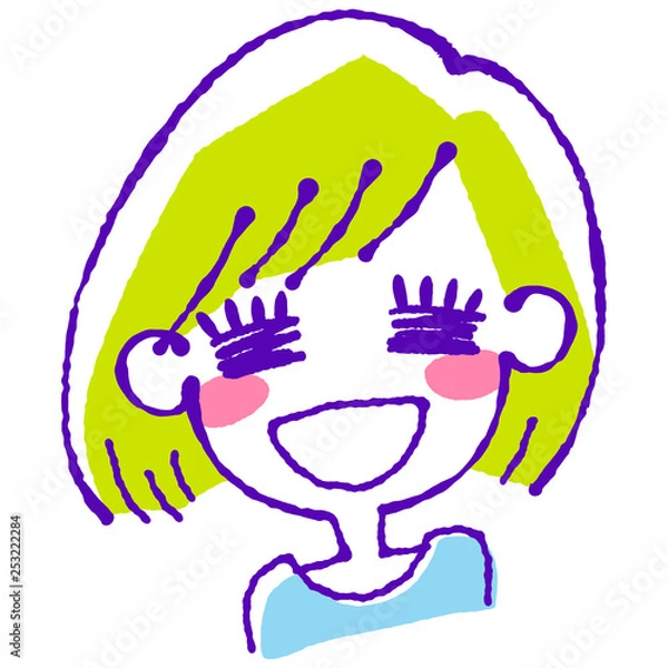 Obraz ハッピーな女の子のイラスト