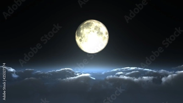 Obraz Moon over the Clouds