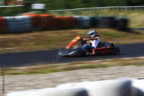 Fototapeta Vitesse en karting
