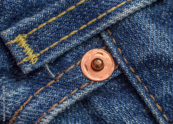 Obraz Denim with metal button