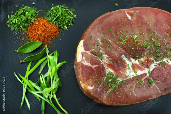 Obraz Raw Gammon Steak Cut