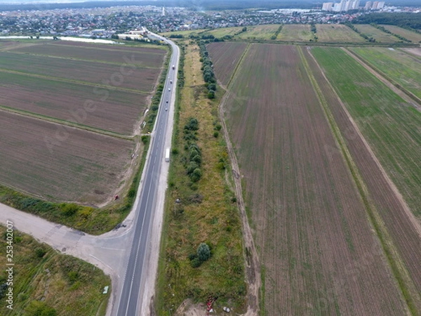 Obraz Moscow copter sky view