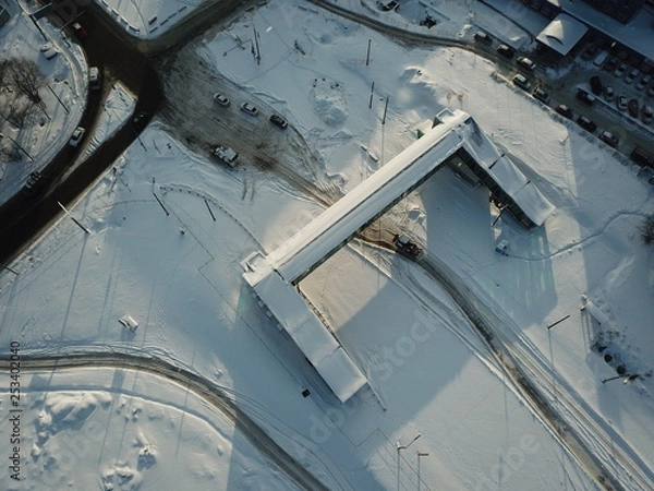 Obraz Moscow copter sky view