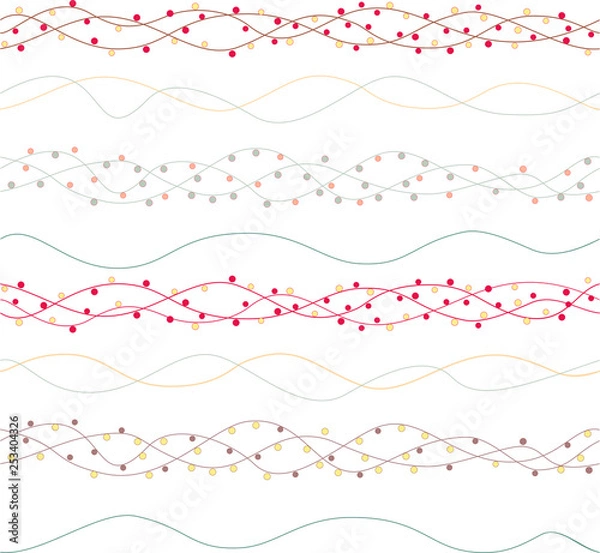 Fototapeta Christmas and new year seamless vector texture