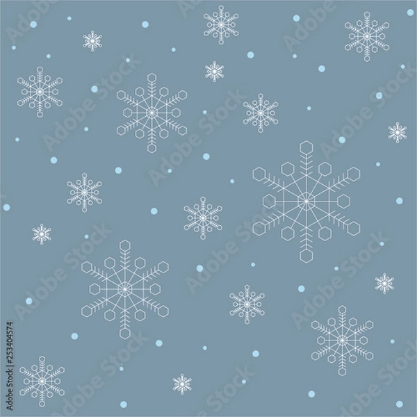 Fototapeta Christmas and new year seamless vector texture