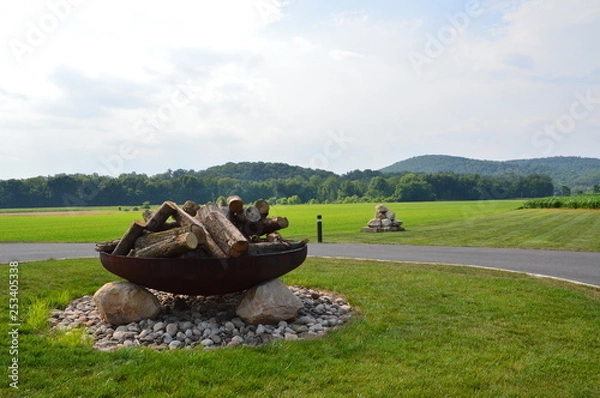 Fototapeta Firepit in the Meadow