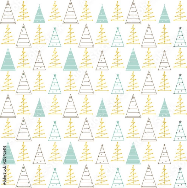 Fototapeta Christmas and new year seamless vector texture