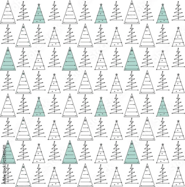Fototapeta Christmas and new year seamless vector texture