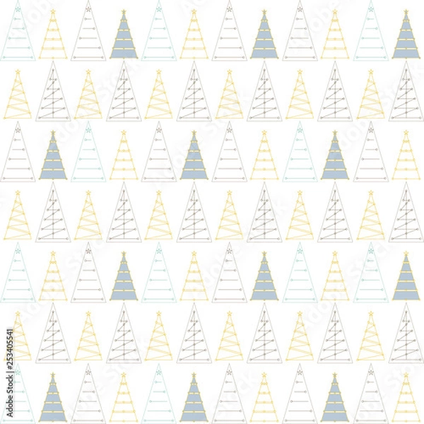 Fototapeta Christmas and new year seamless vector texture