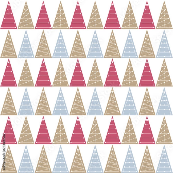 Obraz Christmas and new year seamless vector texture