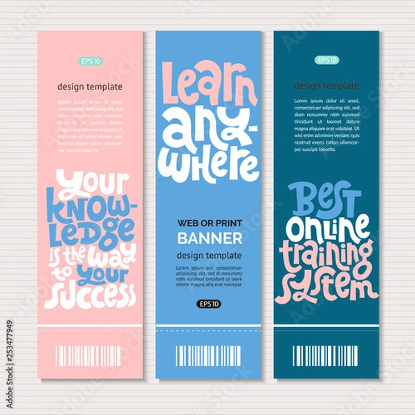 Fototapeta Distance education phrases