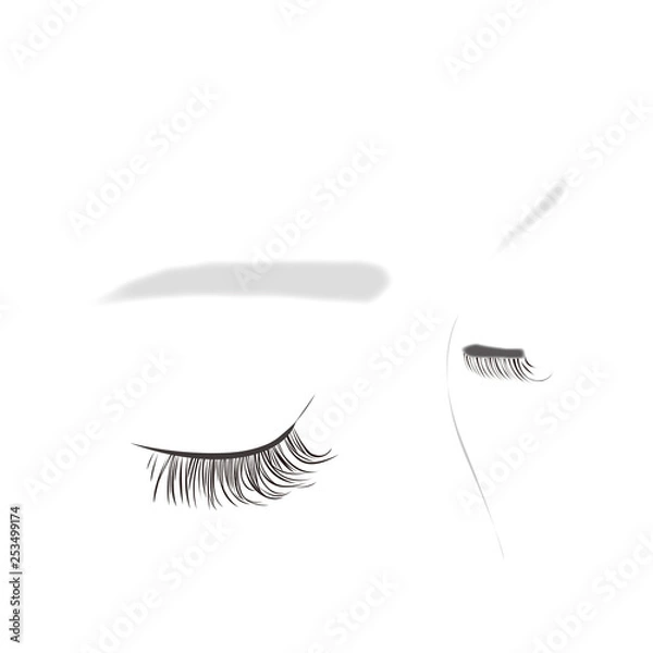 Obraz 目を閉じている女性