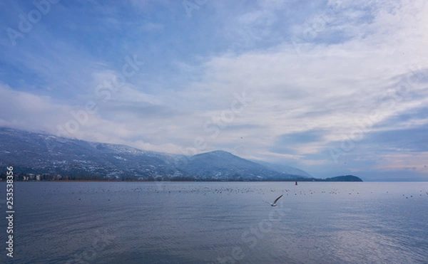Fototapeta Lake Ohrid in winter