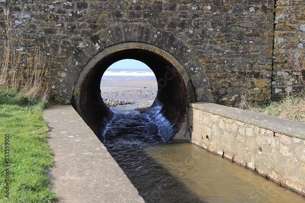 Obraz Seaside Storm Drain Culvert