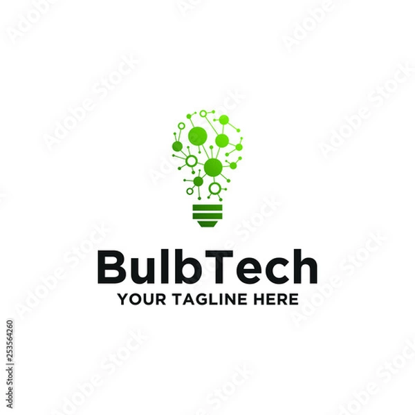 Fototapeta creative, logo, design, abstract, bulb, tech, symbol, icon, idea, vector, business, light, technology, company, network, innovation, concept, bright, simple, community, education, success, energy, tem
