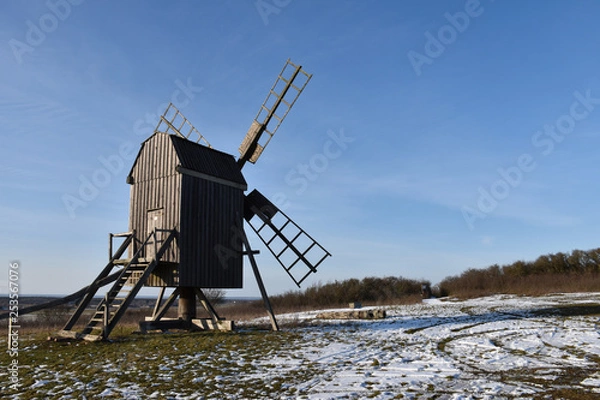 Obraz Old wooden windmill in Sweden
