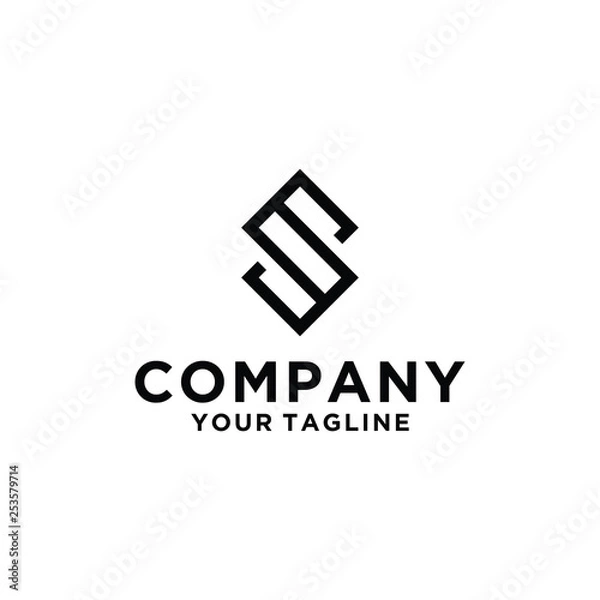 Fototapeta vector, symbol, letter, design, business, icon, s, logo, template, identity, abstract, logotype, shape, sign, graphic, corporate, font, emblem, typography, modern, alphabet, company, geometric, web, b