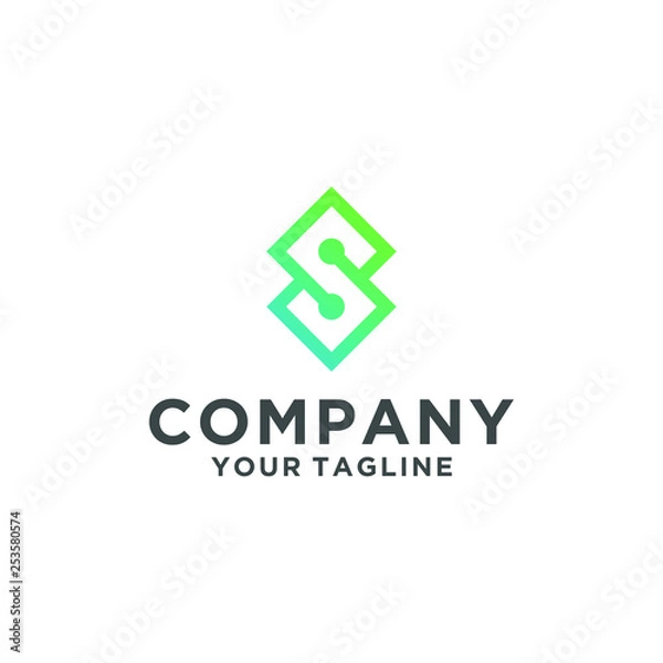 Fototapeta vector, symbol, letter, design, business, icon, s, logo, template, identity, abstract, logotype, shape, sign, graphic, corporate, font, emblem, typography, modern, alphabet, company, geometric, web, b