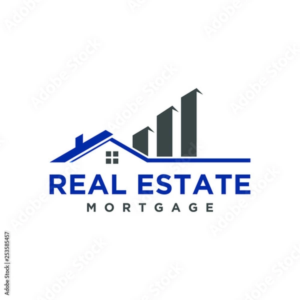 Fototapeta real, business, company, estate, house, logo, design, concept, icon, home, symbol, illustration, building, modern, vector, abstract, sign, creative, property, architecture, corporate, template, constr