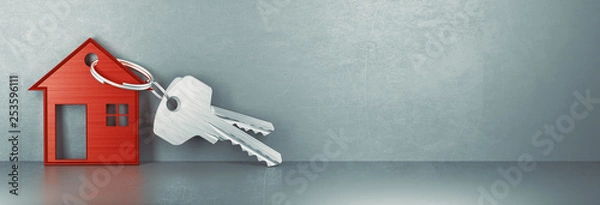 Fototapeta Nowa koncepcja domu, renderowanie 3d