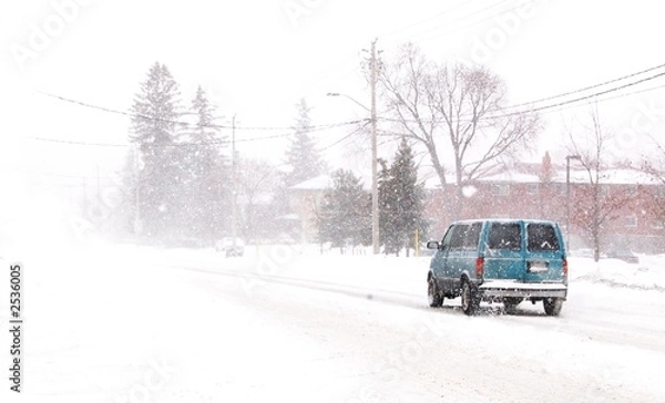 Obraz snowy van