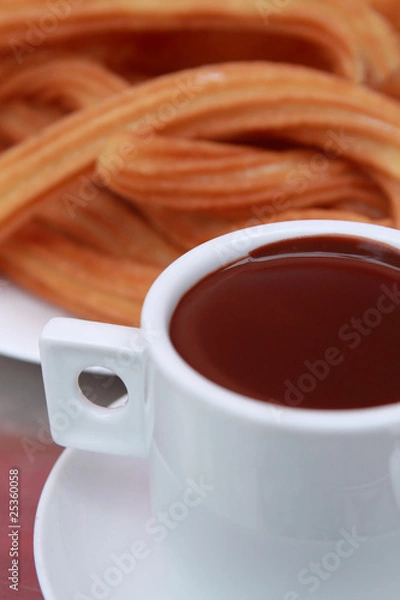 Obraz churros con chocolate 2