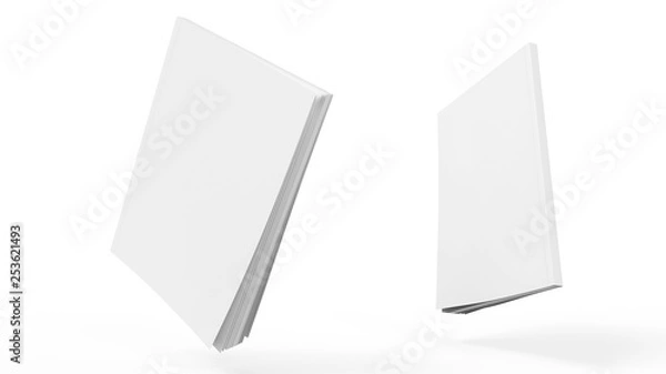 Fototapeta Book Cover Mockup Template Two Side 3d Render