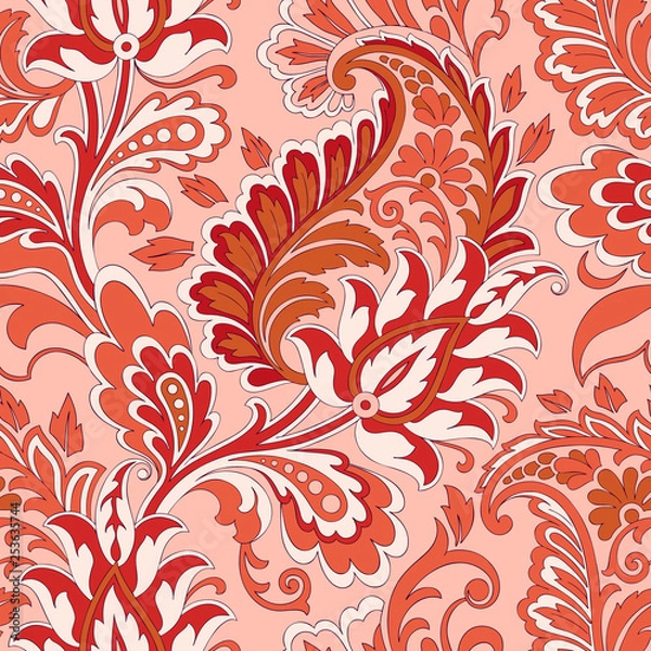 Fototapeta Modern floral seamless pattern for your design.