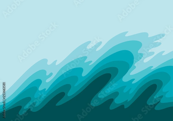 Obraz blue water background design