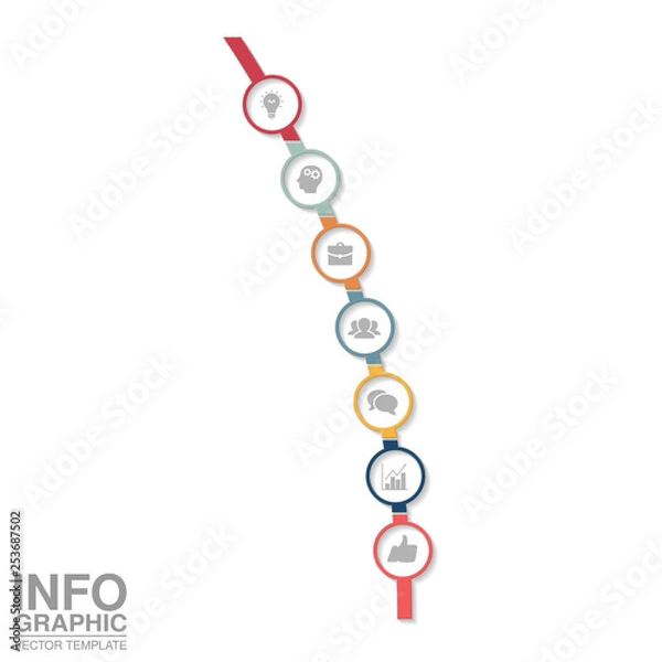 Obraz Vector infographic template for  diagram, graph, presentation, chart, business concept with 8 options.