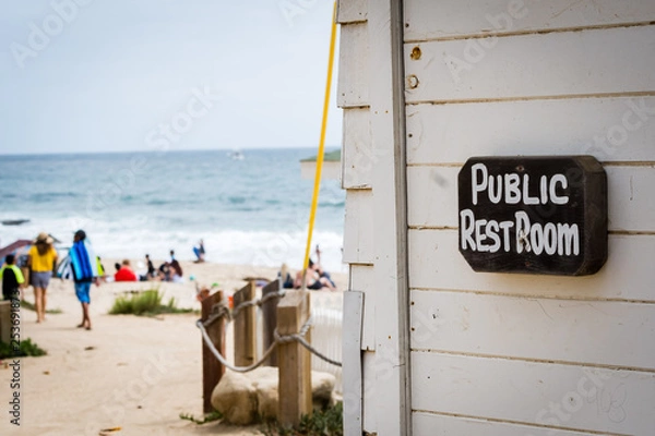 Obraz Beach restroom