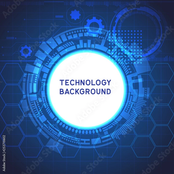 Fototapeta high computer technology  for technology business or education background. vector illustration