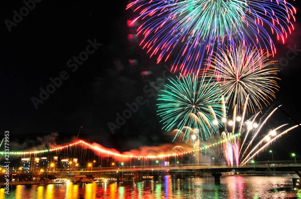 Obraz ナイアガラと打ち上げ花火