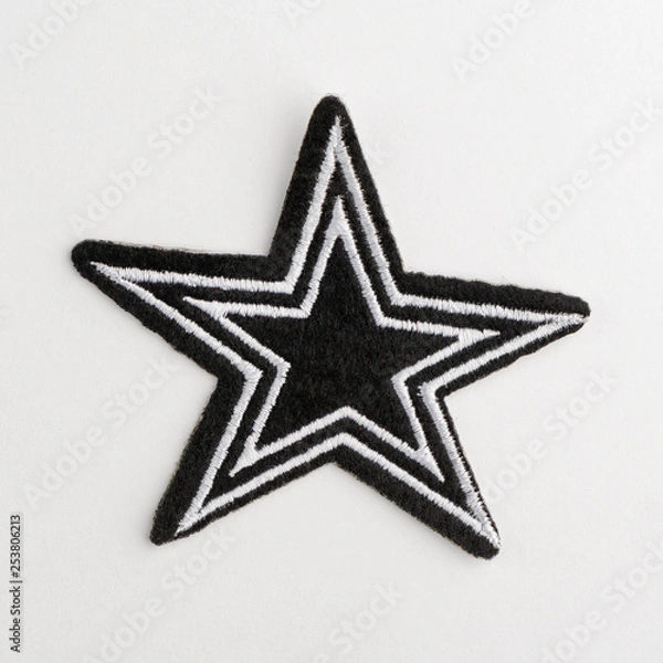 Obraz Black star fabric patch