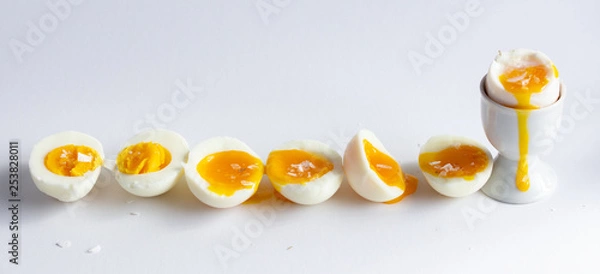 Fototapeta Soft boiled eggs
