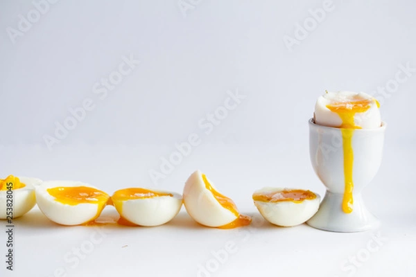 Fototapeta Soft boiled eggs