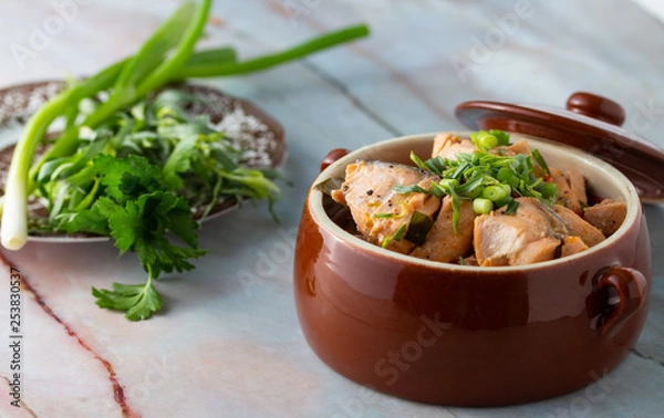 Obraz Fish stew in tomatoes