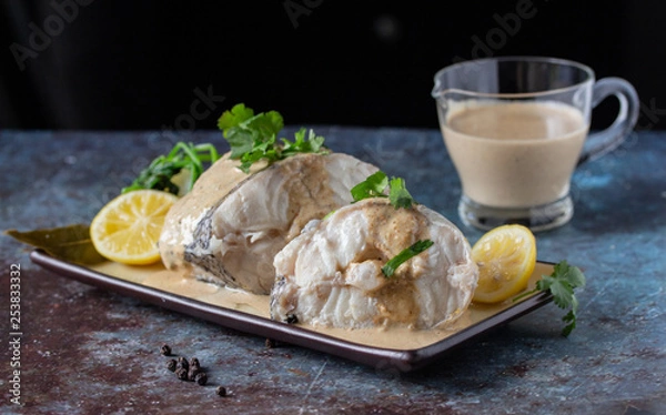 Fototapeta fish with walnut sauce