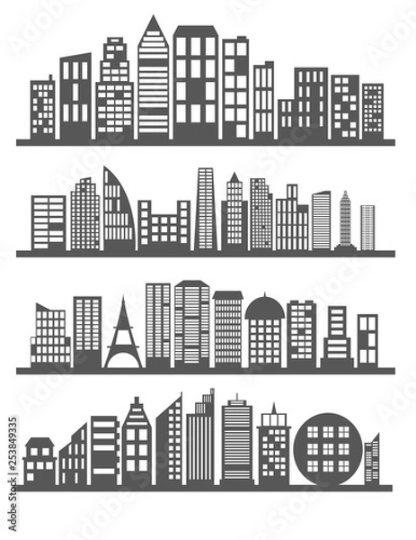 Fototapeta city landscape vector