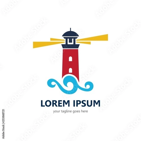 Obraz Modern Lighthouse Logo Template