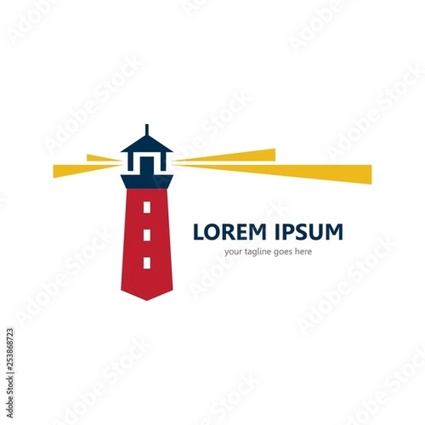 Obraz Modern Lighthouse Logo Template