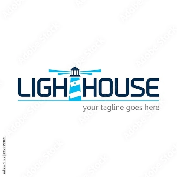 Obraz Modern Lighthouse Logo Template