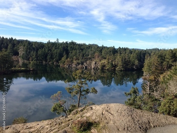 Obraz Reflections in lake, British Columbia, Canada