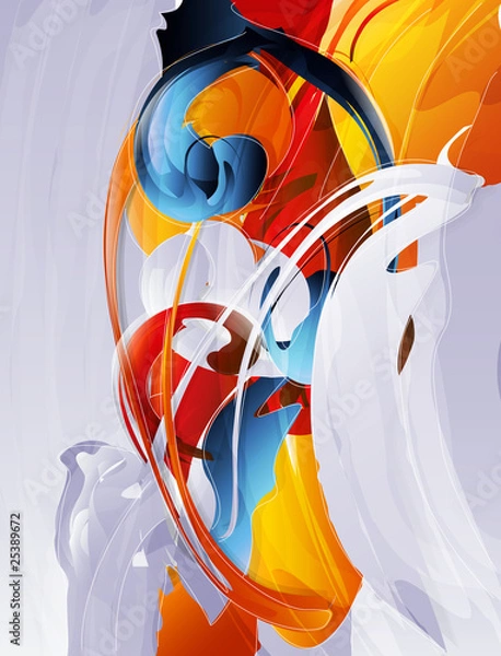 Obraz abstract vector graphic, bright background in graffiti