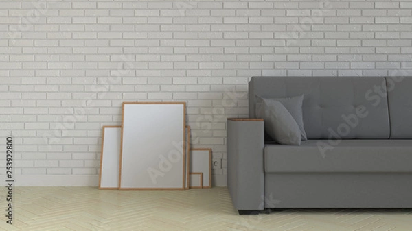 Obraz Mockup of poster or photo frame in the interior