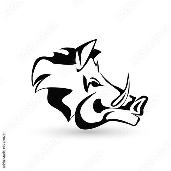 Obraz wild boar icon