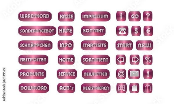 Fototapeta online shop buttons 8