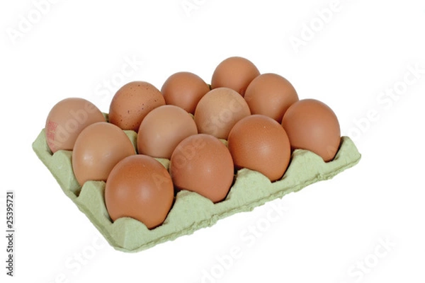 Obraz Eggs on the box in isolated